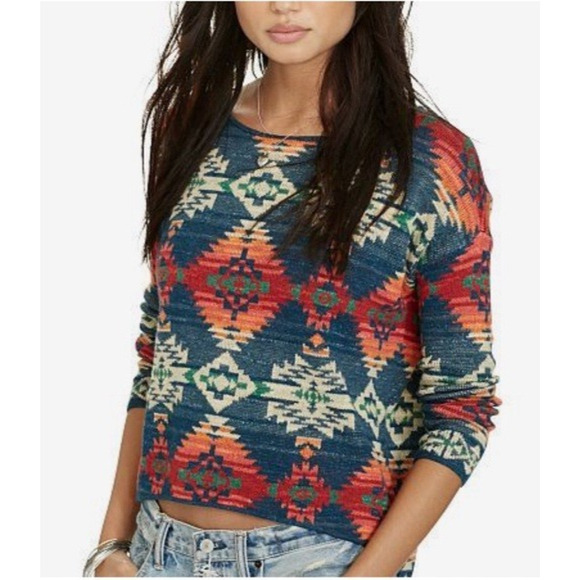 Ralph Lauren Sweaters - Ralph Lauren x Denim & Supply Southwest Aztec Top Lightweight Sweater Women's XL
